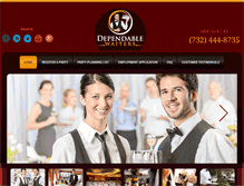 Tablet Screenshot of dependablewaiters.com